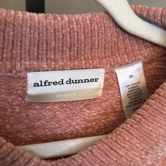 Alfred Dunner size 3X collared floral sweater in rose - Picture 2 of 5